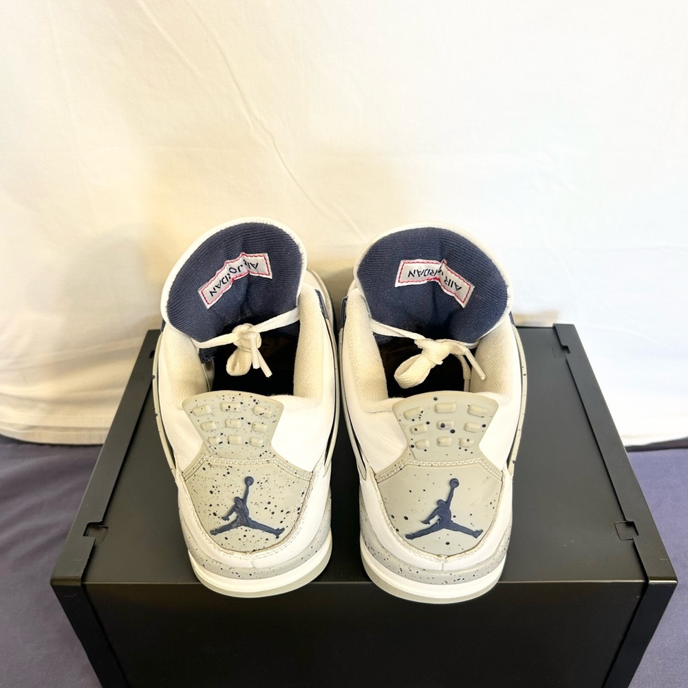 Jordan 4 Retro Midnight Navy Size 8 DH6927-140 2022 PRE-OWNED - Picture 6 of 9